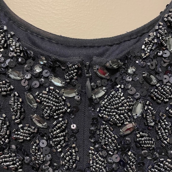 Adrianna Papell Blue Sequin Dress - Picture 5 of 10